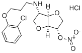 5-(3-(2-Chlorphenoxy)-propylamino)-5-desoxy-1,4:3,6-dianhydro-L-idit-2 -nitrat HCl [German] Structure
