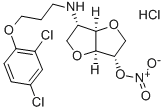 5-(3-(2,4-Dichlorphenoxy)-propylamino)-5-desoxy-1,4:3,6-dianhydro-L-id it-2-nitrat HCl [German] Structure