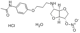 2-((3-(4-Acetaminophenoxy)propyl)amino)-1,4:3,6-dianhydro-2-deoxy-L-id itol 5-nitrate HCl H2O Struktur