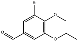 3-ブロモ-5-エトキシ-4-メトキシベンズアルデヒド 化学構造式