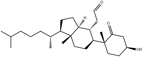 3-hydroxy-5-oxo-5,6-secocholestan-6-al Struktur