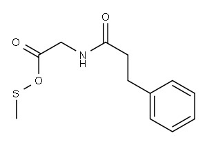 N-(3-phenylpropionyl)glycine methylthio ester Structure
