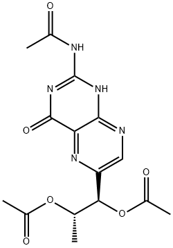 2-N-ACETYL-1',2'-DI-O-ACETYL-6-BIOPTERIN Structure