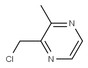 2-(クロロメチル)-3-メチルピラジン 化学構造式