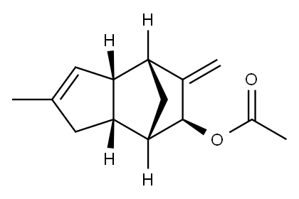 (3aalpha,4alpha,6alpha,7alpha,7aalpha)-3a,4,5,6,7,7a-hexahydro-2-methyl-5-methylene-4,7-methano-1H-inden-6-yl acetate Struktur