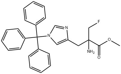 α-(FuoroMethyl)-1-trityl-DL-histidine Methyl Ester Struktur