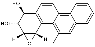 1,2-dihydroxy-epoxy-1,2,3,4-tetrahydro-5-methylchrysene Struktur