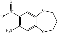 8-硝基-3,4-二氢-2H-1,5-苯并二氧杂环庚-7-胺, 81864-62-2, 结构式