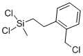 ((CHLOROMETHYL)PHENYLETHYL)METHYLDICHLOROSILANE 化学構造式