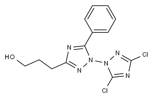 2-(2,4-ジクロロフェニル)-1,3-ビス(1H-1,2,4-トリアゾール-1-イル)-2-プロパノール 化学構造式