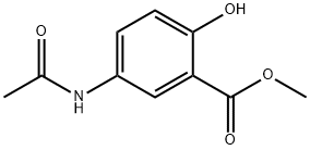 5-(アセチルアミノ)-2-ヒドロキシ安息香酸メチル 化学構造式