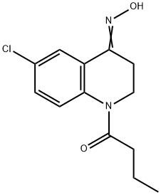 4(1H)-Quinolinone, 6-chloro-2,3-dihydro-1-(1-oxobutyl)-, 4-oxime Struktur