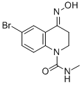 1(2H)-Quinolinecarboxamide, 6-bromo-3,4-dihydro-4-(hydroxyimino)-N-met hyl- Structure