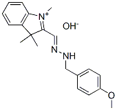 2-[[(4-甲氧基苯基)甲基亚联氨基]甲基]-1,3,3-三甲基-3H-吲哚氢氧化物, 81892-55-9, 结构式
