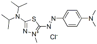 5-(diisopropylamino)-2-[[4-(dimethylamino)phenyl]azo]-3-methyl-1,3,4-thiadiazolium chloride 化学構造式