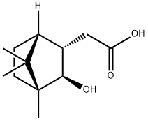 [1R-(2-内,3-外)]-3-羟基-4,7,7-三甲基二环[2.2.1]庚烷-2-乙酸, 81925-04-4, 结构式