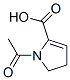 1H-Pyrrole-2-carboxylic acid, 1-acetyl-4,5-dihydro- (9CI) 化学構造式
