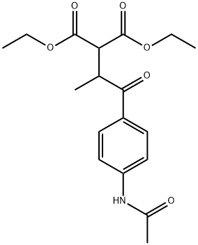 二乙基 2-(1-(4-乙酰胺基苯基)-1-氧代丙-2-基)丙二酸酯, 81937-39-5, 结构式