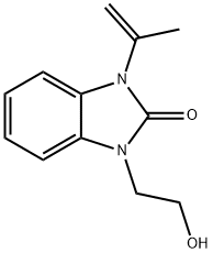 2H-BENZIMIDAZOL-2-ONE, 1,3-DIHYDRO-1-(2-HYDROXYETHYL)-3-(1-METHYLETHENYL)- Structure