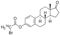 Estra-1,3,5(10)-trien-17-one, 3-((bromoacetyl-2-14C)oxy)- Structure