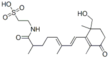 Ethanesulfonic acid, 2-((8-(6-(hydroxymethyl)-2,6-dimethyl-3-oxo-1-cyc lohexen-1-yl)-2,6-dimethyl-1-oxo-5,7-octadienyl)amino)- Structure