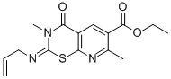 2H-Pyrido(3,2-e)(1,3)thiazine-6-carboxylic acid, 3,4-dihydro-2-(allyli mino)-3,7-dimethyl-4-oxo-, ethyl ester 结构式