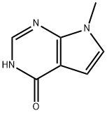 4H-Pyrrolo[2,3-d]pyrimidin-4-one, 1,7-dihydro-7-methyl- (9CI) 结构式