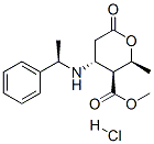 methyl [2S-[2alpha,3alpha,4beta(S*)]]-tetrahydro-2-methyl-6-oxo-4-[(1-phenylethyl)amino]-2H-pyran-3-carboxylate hydrochloride  Struktur