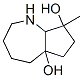 Cyclopent[b]azepine-5a,8(1H)-diol, octahydro-8-methyl- (9CI) Structure
