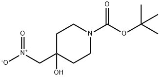tert-butyl 4-hydroxy-4-(nitromethyl)piperidine-1-carboxylate Struktur
