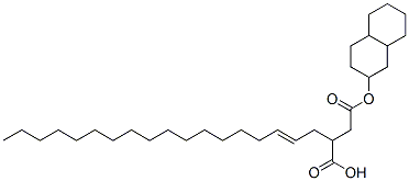 4-(decahydro-2-naphthyl) hydrogen 2-octadecenylsuccinate Struktur