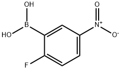2‐フルオロ‐5‐ニトロフェニルボロン酸 化学構造式