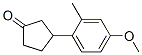 Cyclopentanone, 3-(4-methoxy-2-methylphenyl)- (9CI) Structure