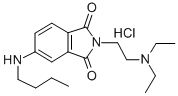 4-Butylamino-N-(2-(diethylamino)ethyl)phthalimide hydrochloride 化学構造式