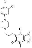 1-(3-(4-(3,4-Dichlorophenyl)-1-piperazinyl)propyl)theobromine Structure