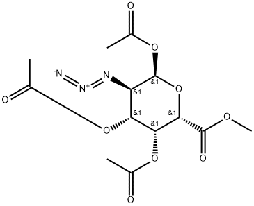 2-Azido-2-deoxy-D-galacturonate 1,3,4-Triacetate Methyl Ester Struktur
