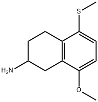8-Methoxy-5-(methylthio)-2-tetralinamine Struktur