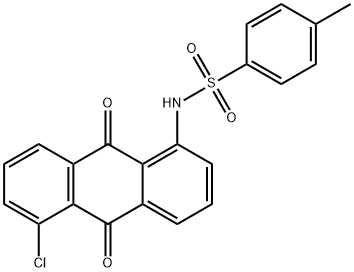 N-(5-chloro-9,10-dihydro-9,10-dioxo-1-anthryl)-p-toluenesulphonamide 结构式
