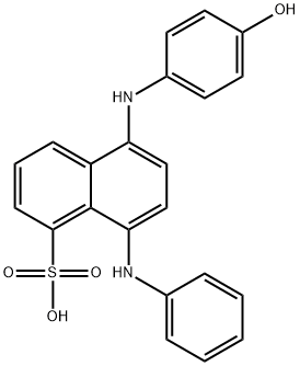 8-anilino-5-(4-hydroxyanilino)naphthalenesulphonic acid Struktur