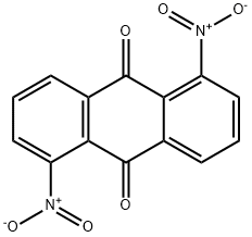 1,5-ジニトロ-9,10-アントラセンジオン 化学構造式