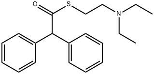 ジフェニルチオ酢酸S-[2-(ジエチルアミノ)エチル] 化学構造式