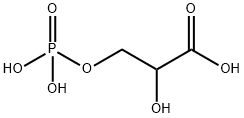 2-ヒドロキシ-3-(ホスホノオキシ)プロピオン酸 化学構造式