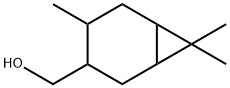 4,7,7-トリメチルビシクロ[4.1.0]ヘプタン-3-メタノール 化学構造式