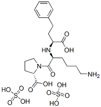 (S)-1-[N2-(1-carboxy-3-phenylpropyl)-L-lysyl]-L-proline disulphate 结构式