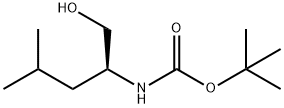 (S)-(-)-2-(BOC-アミノ)-4-メチル-1-ペンタノール 化学構造式