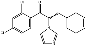 2-Propen-1-one,  3-(3-cyclohexen-1-yl)-1-(2,4-dichlorophenyl)-2-(1H-imidazol-1-yl)- Struktur