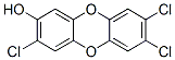 2-hydroxy-3,7,8-trichlorodibenzo-4-dioxin Structure