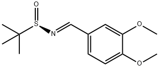 (R)-N-(3,4-dimethoxybenzylidene)-2-methylpropane-2-sulfinamide Struktur