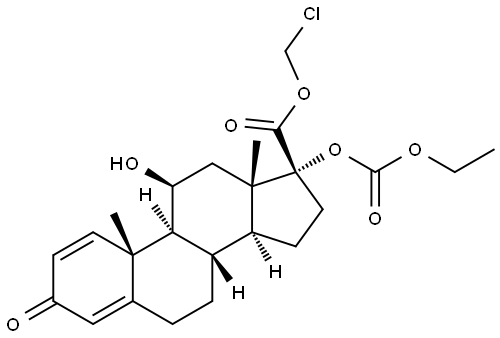 エタボン酸ロテプレドノール 化学構造式