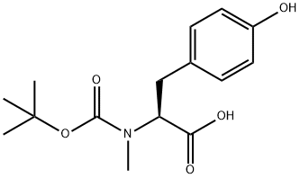 N-メチル-N-T-ブトキシカルボニル-L-チロシン 化学構造式